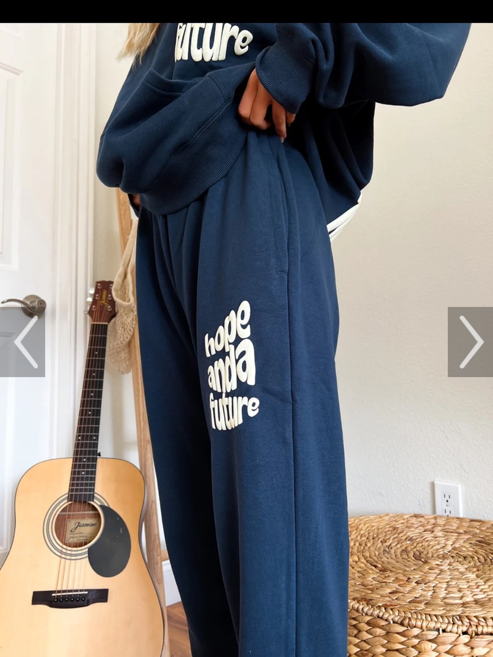 ELEVATED FAITH “HOPE AND A FUTURE”NAVY UNISEX SWEATPANT SZ M - Picture 3 of 13